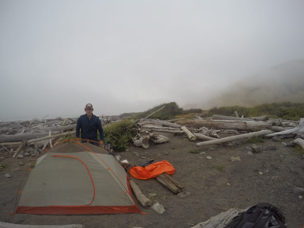 Spanish Flats fog Lost Coast Trail Day 3