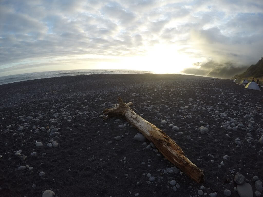 Sunset from Gitchell Creek on the Lost Coast Trail.
